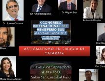  27 de Agosto 2018 
 X Congreso Internacional del Hemisferio Sur ALACCSA-R LASOA 2018. 