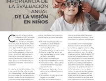  30 de Agosto 2023 
 Importancia de la evaluación anual de la visión en niños. Revista InfoCarol 