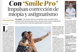 Leer noticia sobre:  29 de Abril 2026 
 Impulsan corrección de miopía y astigmatismo con SMILE PRO. Periódico Listín Diario 