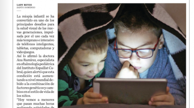 Miop&iacute;a infantil avanza por uso de dispositivos. Peri&oacute;dico El D&iacute;a